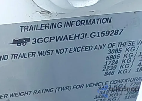 2020 Chevrolet Silverado 1500 2Wd Short Bed Wt from USA, damaged, VIN 3GCPWAEH3LG159287